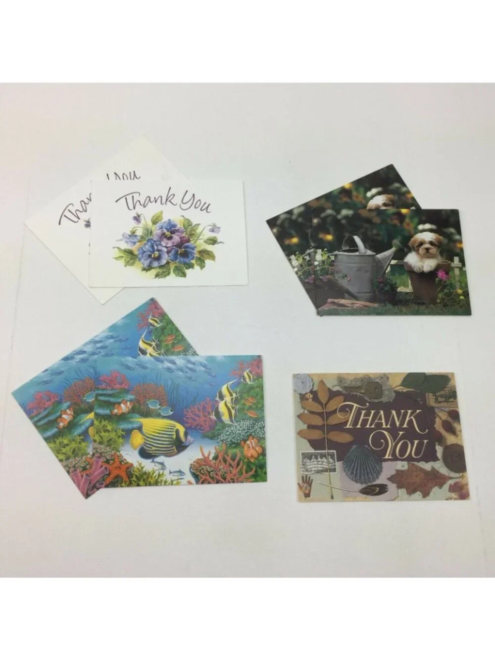 Vintage Current Quilt Box Greeting Card Lot  Assorted Designs Thank You Blank Ca